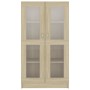 Vitrina de madera contrachapada color roble 82,5x30,5x150 cm de vidaXL, Librerías y estanterías - Ref: Foro24-802762, Precio:...