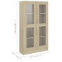 Vitrina de madera contrachapada color roble 82,5x30,5x150 cm de vidaXL, Librerías y estanterías - Ref: Foro24-802762, Precio:...