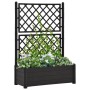 Planter with trellis PP anthracite gray 100x43x142 cm by vidaXL, Pots and planters - Ref: Foro24-313985, Price: 145,36 €, Dis...