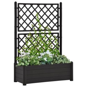 Planter with trellis PP anthracite gray 100x43x142 cm by vidaXL, Pots and planters - Ref: Foro24-313985, Price: 145,70 €, Dis...