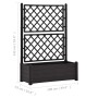 Planter with trellis PP anthracite gray 100x43x142 cm by vidaXL, Pots and planters - Ref: Foro24-313985, Price: 145,36 €, Dis...