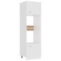 White plywood microwave cabinet 60x57x207 cm by vidaXL, Kitchen cabinets - Ref: Foro24-802546, Price: 241,18 €, Discount: %