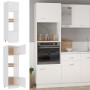 Weißer Mikrowellenschrank aus Sperrholz, 60 x 57 x 207 cm von vidaXL, Küchenschränke - Ref: Foro24-802546, Preis: 241,18 €, R...