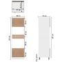 White plywood microwave cabinet 60x57x207 cm by vidaXL, Kitchen cabinets - Ref: Foro24-802546, Price: 241,18 €, Discount: %