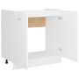 Armario bajo fregadero madera ingeniería blanco 80x46x81,5 cm de vidaXL, Armarios de cocina - Ref: Foro24-801196, Precio: 80,...