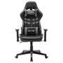 Black and gray synthetic leather gaming chair by vidaXL, Gaming chairs - Ref: Foro24-20506, Price: 194,17 €, Discount: %