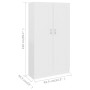 Engineered wood bookcase white 82.5x30.5x150 cm by vidaXL, Bookcases and shelves - Ref: Foro24-802723, Price: 139,80 €, Disco...