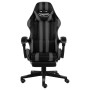 Silla gaming con reposapiés cuero sintético negro y gris de vidaXL, Sillas de oficina - Ref: Foro24-20530, Precio: 160,63 €, ...