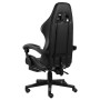 Silla gaming con reposapiés cuero sintético negro y gris de vidaXL, Sillas de oficina - Ref: Foro24-20530, Precio: 160,63 €, ...