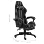 Gaming chair with footrest black and gray synthetic leather by vidaXL, Office chairs - Ref: Foro24-20530, Price: 160,99 €, Di...