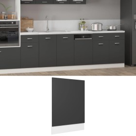 Gray plywood dishwasher panel 45x3x67 cm by vidaXL, Kitchen cabinets - Ref: Foro24-802556, Price: 23,99 €, Discount: %