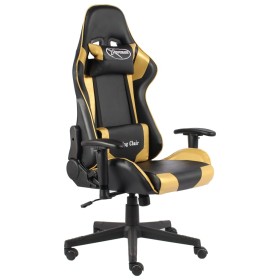 Silla gaming giratoria PVC dorado de vidaXL, Sillones para videojuegos - Ref: Foro24-20492, Precio: 150,99 €, Descuento: %