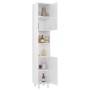 Armario de baño madera contrachapada blanco brillo 30x30x179 cm de vidaXL, Muebles de baño - Ref: Foro24-802630, Precio: 84,5...