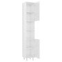 Armario de baño madera contrachapada blanco brillo 30x30x179 cm de vidaXL, Muebles de baño - Ref: Foro24-802630, Precio: 84,5...