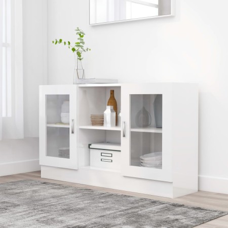 Plywood white gloss display case 120x30.5x70 cm by vidaXL, Sideboards - Ref: Foro24-802792, Price: 113,99 €, Discount: %