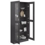 Vitrine aus glänzend grauem Sperrholz, 82,5 x 30,5 x 185,5 cm von vidaXL, Bücherregale und Regale - Ref: Foro24-802776, Preis...