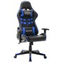 Silla de gaming de cuero sintético negro y azul de vidaXL, Sillones para videojuegos - Ref: Foro24-20502, Precio: 186,68 €, D...