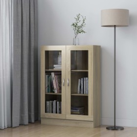 Oak-colored plywood display case 82.5x30.5x115 cm by vidaXL, Bookcases and shelves - Ref: Foro24-802753, Price: 111,13 €, Dis...