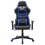 Silla de gaming de cuero sintético negro y azul de vidaXL, Sillones para videojuegos - Ref: Foro24-20502, Precio: 186,68 €, D...