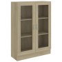 Vitrine aus eichenfarbenem Sperrholz, 82,5 x 30,5 x 115 cm von vidaXL, Bücherregale und Regale - Ref: Foro24-802753, Preis: 1...