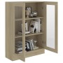 Vitrine aus eichenfarbenem Sperrholz, 82,5 x 30,5 x 115 cm von vidaXL, Bücherregale und Regale - Ref: Foro24-802753, Preis: 1...