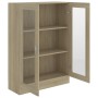 Vitrine aus eichenfarbenem Sperrholz, 82,5 x 30,5 x 115 cm von vidaXL, Bücherregale und Regale - Ref: Foro24-802753, Preis: 1...