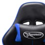 Silla de gaming de cuero sintético negro y azul de vidaXL, Sillones para videojuegos - Ref: Foro24-20502, Precio: 186,68 €, D...