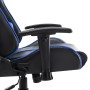 Silla de gaming de cuero sintético negro y azul de vidaXL, Sillones para videojuegos - Ref: Foro24-20502, Precio: 186,68 €, D...