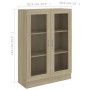 Vitrine aus eichenfarbenem Sperrholz, 82,5 x 30,5 x 115 cm von vidaXL, Bücherregale und Regale - Ref: Foro24-802753, Preis: 1...