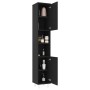 Armario de baño madera contrachapada negro 30x30x179 cm de vidaXL, Muebles de baño - Ref: Foro24-802625, Precio: 69,76 €, Des...