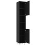 Armario de baño madera contrachapada negro 30x30x179 cm de vidaXL, Muebles de baño - Ref: Foro24-802625, Precio: 69,76 €, Des...