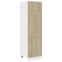 Eichenfarbener Sperrholz-Kühlschrank 60x57x207 cm von vidaXL, Küchenschränke - Ref: Foro24-802541, Preis: 165,02 €, Rabatt: %