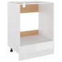 Armario de horno madera ingeniería blanco brillo 60x46x81,5 cm de vidaXL, Armarios de cocina - Ref: Foro24-802502, Precio: 60...