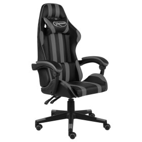 Schwarzer und grauer Gaming-Stuhl aus Kunstleder von vidaXL, Bürostühle - Ref: Foro24-20522, Preis: 113,82 €, Rabatt: %