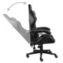 Silla gaming de cuero sintético negro y gris de vidaXL, Sillas de oficina - Ref: Foro24-20522, Precio: 113,82 €, Descuento: %