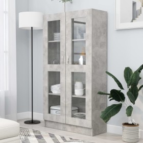 Plywood gray concrete showcase 82.5x30.5x150cm by vidaXL, Bookcases and shelves - Ref: Foro24-802763, Price: 155,35 €, Discou...