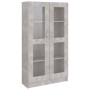 Vitrina de madera contrachapada gris hormigón 82,5x30,5x150cm de vidaXL, Librerías y estanterías - Ref: Foro24-802763, Precio...