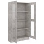 Vitrina de madera contrachapada gris hormigón 82,5x30,5x150cm de vidaXL, Librerías y estanterías - Ref: Foro24-802763, Precio...