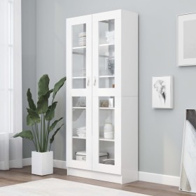 Sperrholz-Vitrine weiß 82,5x30,5x185,5 cm von vidaXL, Bücherregale und Regale - Ref: Foro24-802768, Preis: 206,26 €, Rabatt: %