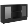 Vitrina de madera contrachapada negro 120x30,5x70 cm de vidaXL, Aparadores - Ref: Foro24-802787, Precio: 109,73 €, Descuento: %