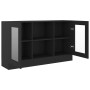 Vitrina de madera contrachapada negro 120x30,5x70 cm de vidaXL, Aparadores - Ref: Foro24-802787, Precio: 109,73 €, Descuento: %