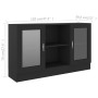 Vitrina de madera contrachapada negro 120x30,5x70 cm de vidaXL, Aparadores - Ref: Foro24-802787, Precio: 109,73 €, Descuento: %