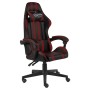 Silla gaming de cuero sintético negro y rojo tinto de vidaXL, Sillas de oficina - Ref: Foro24-20525, Precio: 114,20 €, Descue...