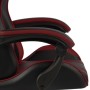 Silla gaming de cuero sintético negro y rojo tinto de vidaXL, Sillas de oficina - Ref: Foro24-20525, Precio: 114,20 €, Descue...