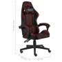 Schwarz-roter Gaming-Stuhl aus Kunstleder von vidaXL, Bürostühle - Ref: Foro24-20525, Preis: 114,99 €, Rabatt: %