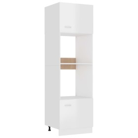 Glossy white engineered wood microwave cabinet by vidaXL, Kitchen cabinets - Ref: Foro24-802551, Price: 227,59 €, Discount: %