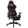 Gaming-Stuhl mit Fußstütze aus schwarzem und rotem Kunstleder von vidaXL, Gaming-Stühle - Ref: Foro24-20517, Preis: 170,04 €,...