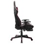 Silla de gaming reposapiés cuero sintético negro y rojo tinto de vidaXL, Sillones para videojuegos - Ref: Foro24-20517, Preci...