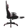 Silla de gaming reposapiés cuero sintético negro y rojo tinto de vidaXL, Sillones para videojuegos - Ref: Foro24-20517, Preci...