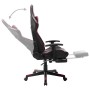 Silla de gaming reposapiés cuero sintético negro y rojo tinto de vidaXL, Sillones para videojuegos - Ref: Foro24-20517, Preci...